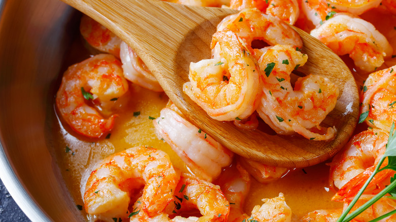 shrimp cooked in scampi butter