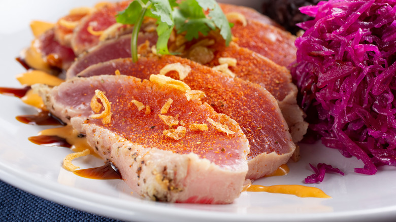 yellowfin tuna dish