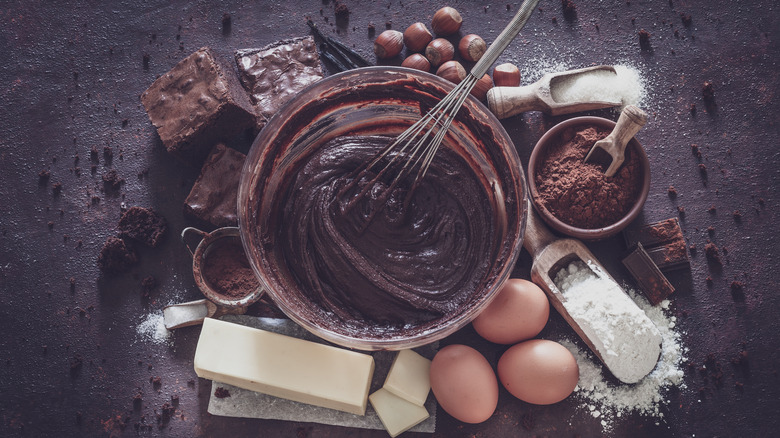 Brownie mix and ingredients