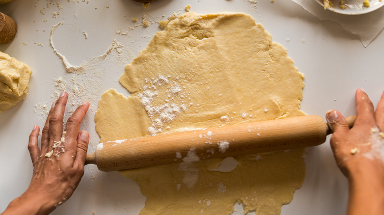 Rolling out pie crust