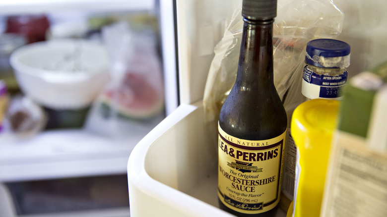 bottle of worcestershire sauce