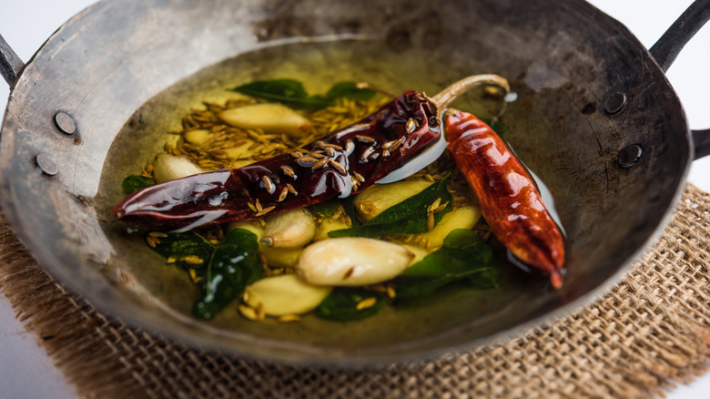 preparing spices using tarka method