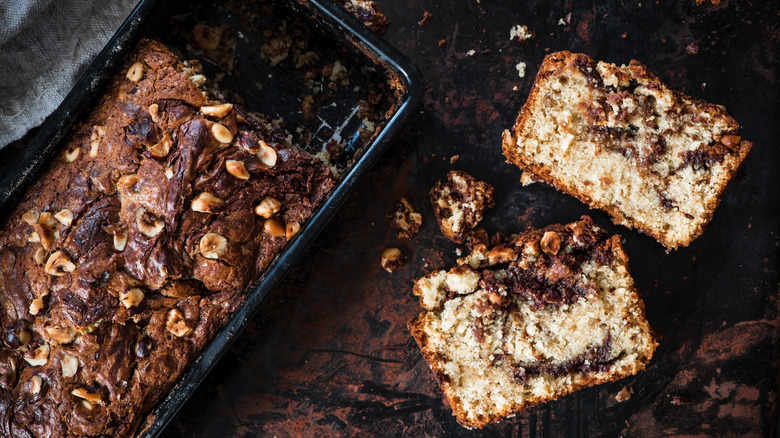 Chocolate hazelnut banana bread