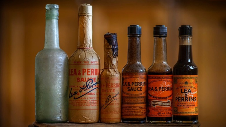 bottles of worcestershire sauce through the years