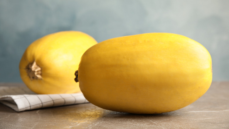 spaghetti squash on table