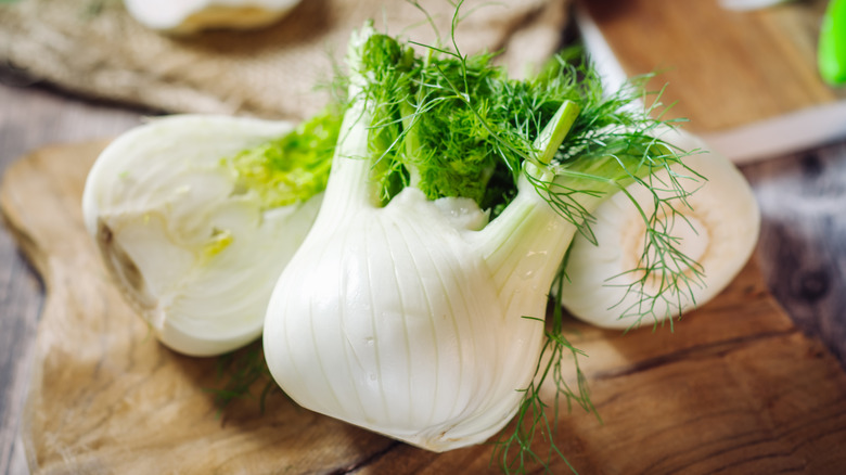 Person shopping for fennel