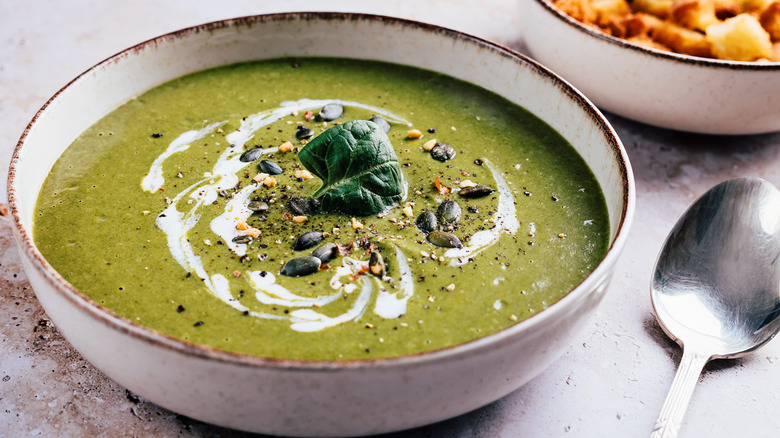 Bowl of pea soup