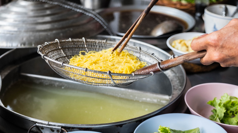 Making ramen 