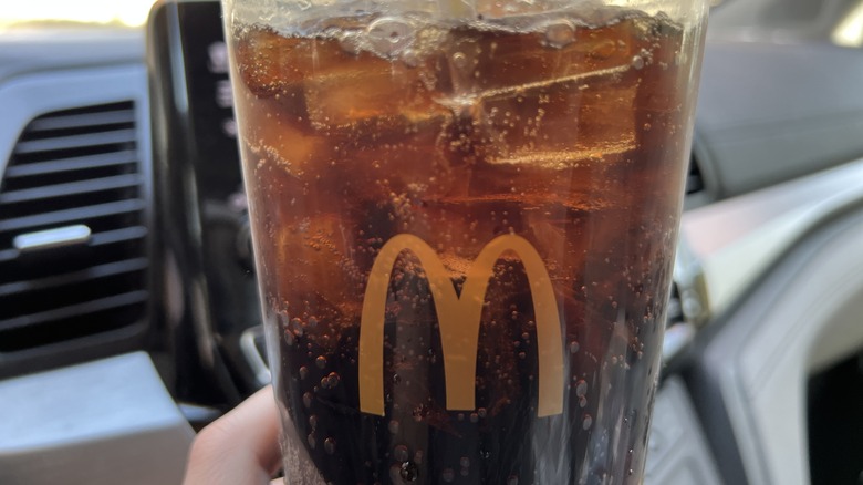 McDonald's soft drink with ice