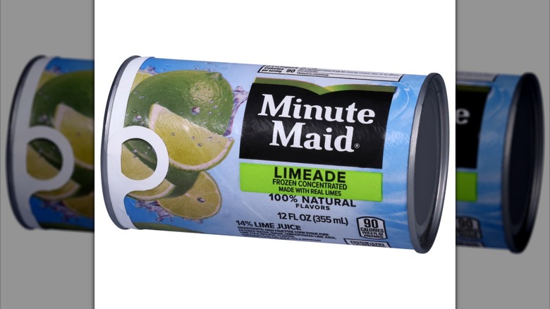 Can of frozen limeade concentrate