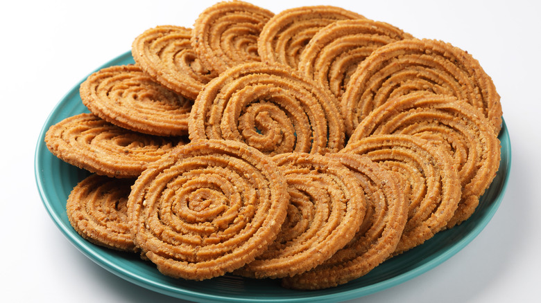 Murukku on a plate