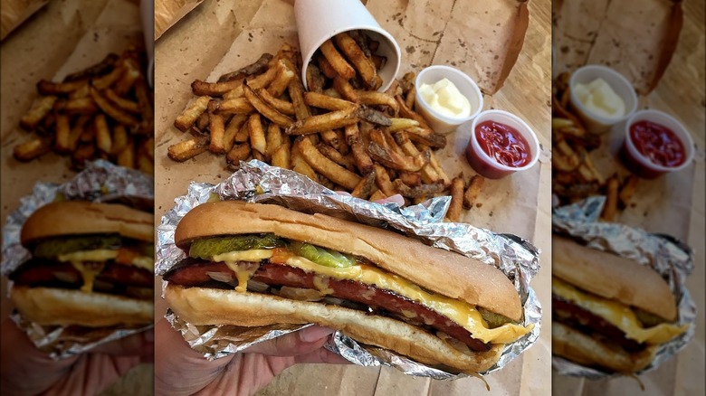 Five Guys hot dog