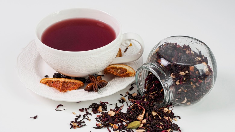 Tea with dried spices 