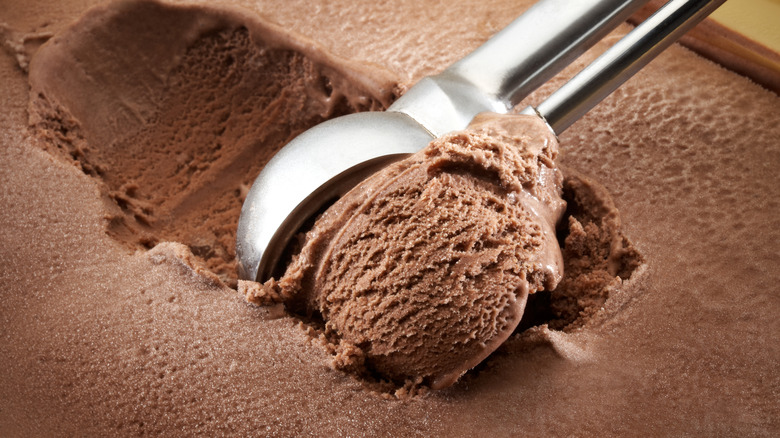 Scoop of Mexican chocolate ice cream