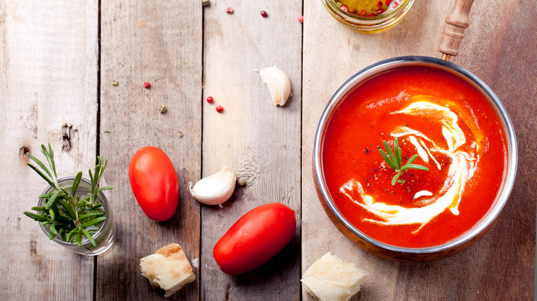 Bowl of soup with spices