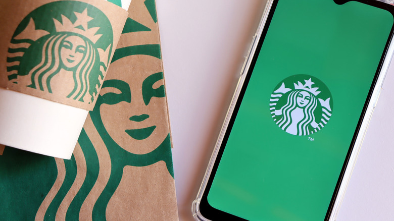 Starbucks mobile app on a phone