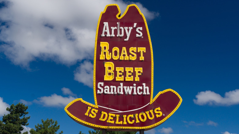 Retro Arby's Roast Beef Sandwich sign