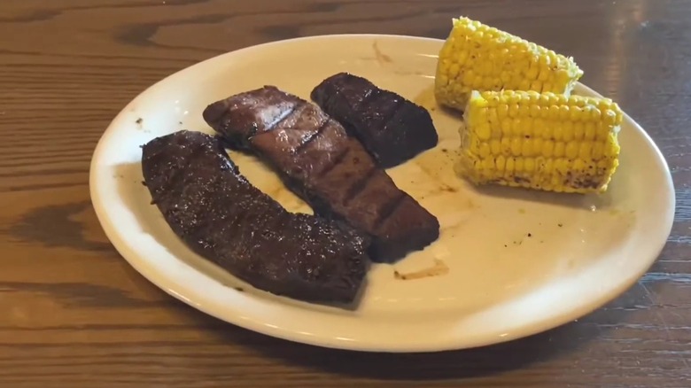 Colton's smoked steaks with corn