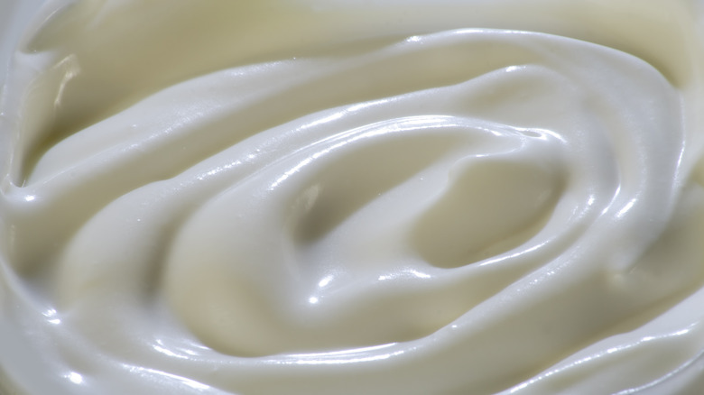 closeup of sour cream