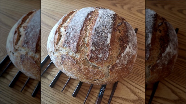 loaf on chopstick cooling rack