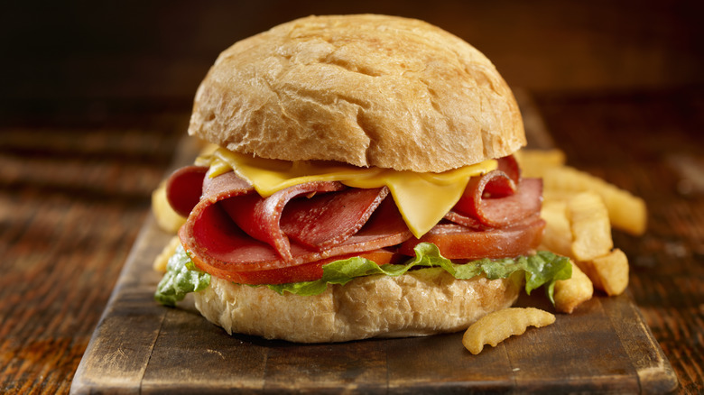 fried bologna sandwich bap