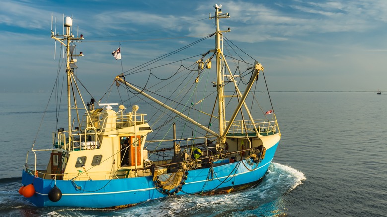 trawler on the ocean