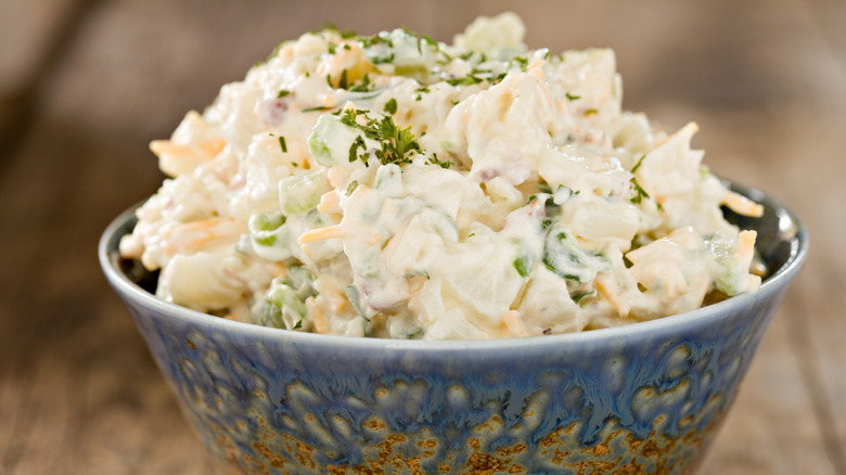 creamy potato salad in bowl