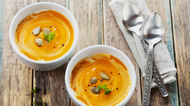 sweet carrot pudding filling bowls