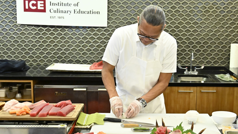 Morimoto making sushi