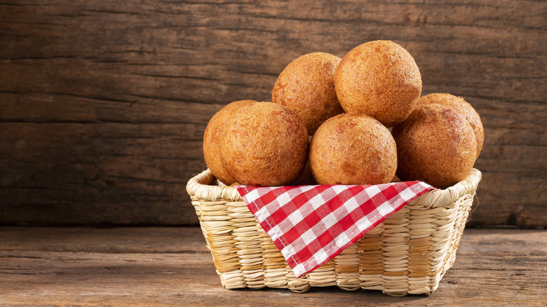 basket of buñuelos