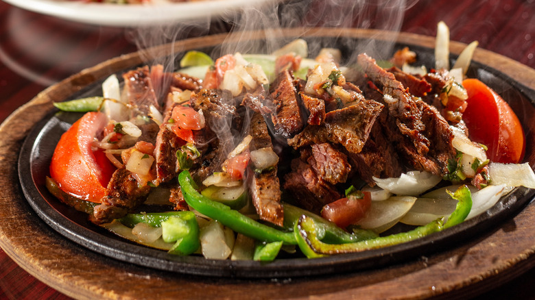 Sizzling fajita platter