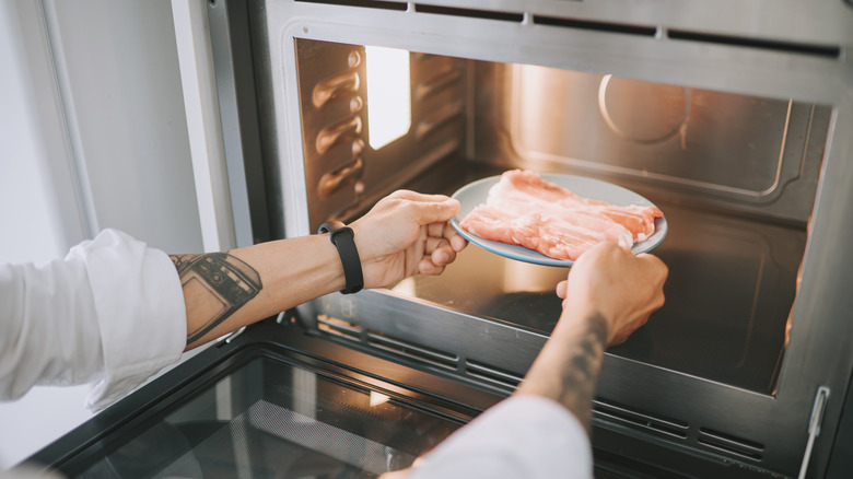 defrosting meat