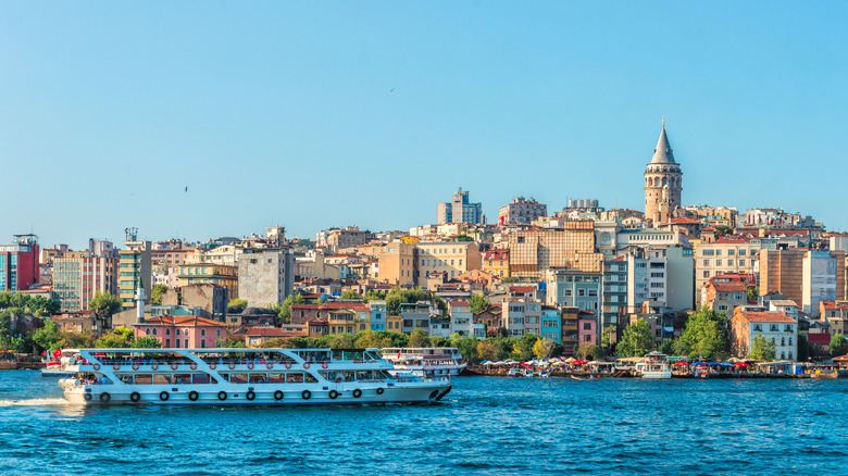 Boat on the Bosphorus River