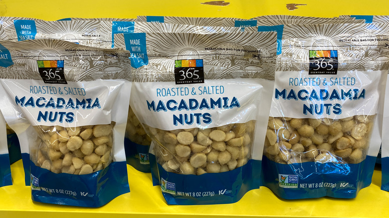 Bags of 365 macadamia nuts