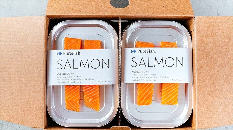 PureFish salmon packages in box