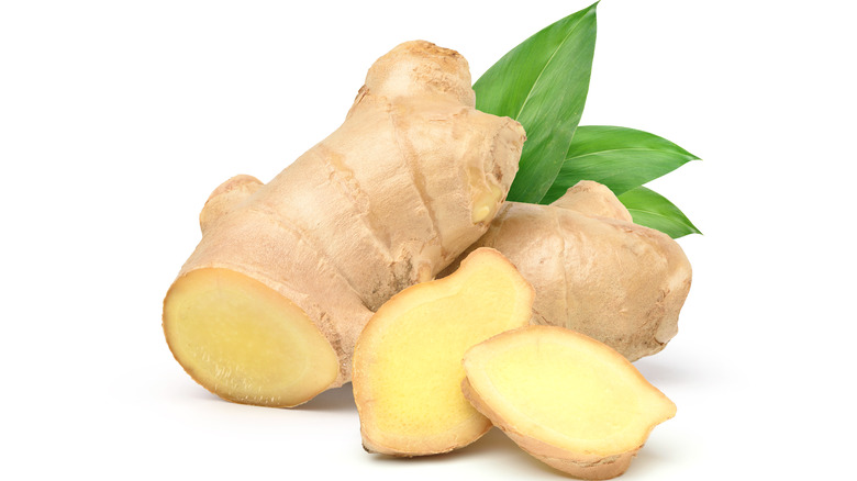 peeled ginger