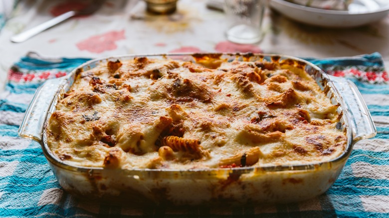 dish of pasta al forno