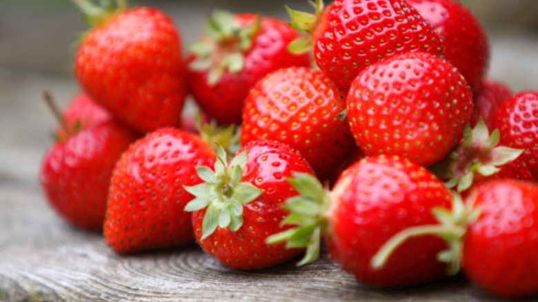 Pile of strawberries