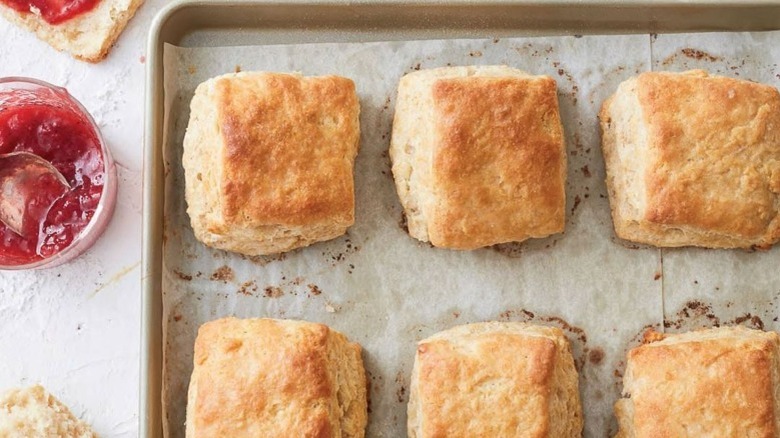 square biscuits with jelly