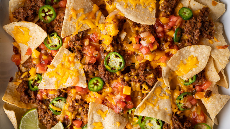 Nachos in white dish