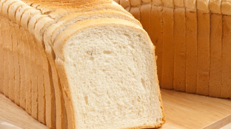 Sliced loaves of bread