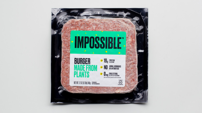 Package of Impossible burger patties