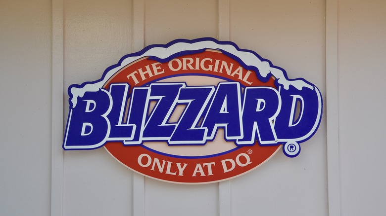 The Original Blizzard Only At DQ sign 