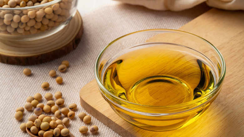 soybean oil in bowl