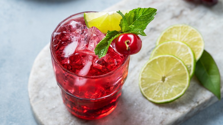 cherry lime mojito