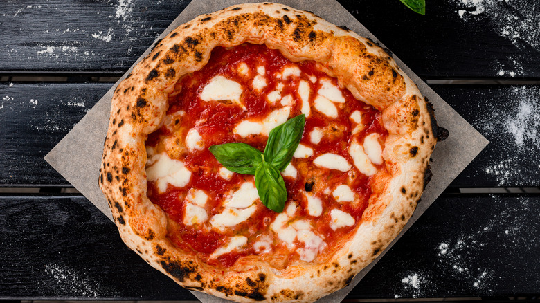 Neapolitan style margherita pizza