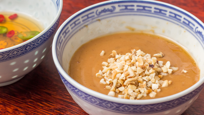 bowl of peanut sauce