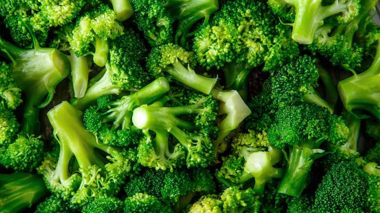 pile of cut broccoli