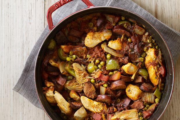 2. Spanish-Inspired Wild Rice, Chicken, and Chorizo Casserole