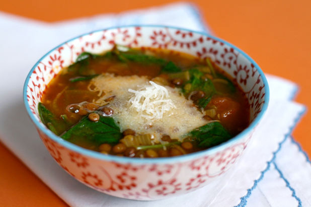 10. Spinach-Lentil Soup with Saffron and Manchego